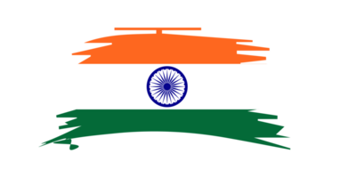 Grunge brush stroke flag of India png