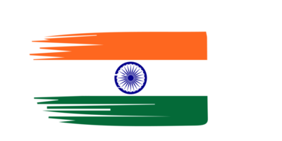 Grunge brush stroke flag of India png