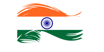 grunge borsta stroke flagga av Indien png