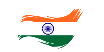 Grunge brush stroke flag of India png