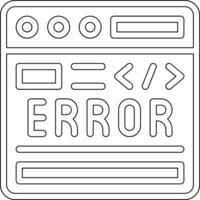 código error vector icono