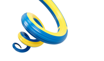 3d Flag of Sweden 3d Spiral Glossy Ribbon Of Sweden, 3d illustration png