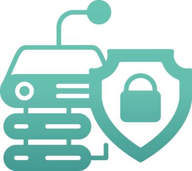icono de vector de seguridad de datos