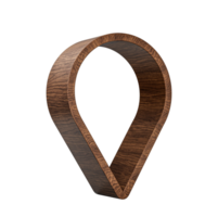 Wooden pointer 3d illustration png