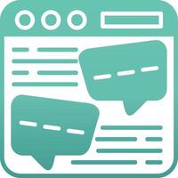 Browser Chat Vector Icon