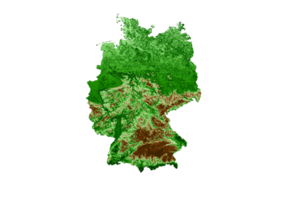 Germania topografica carta geografica 3d realistico carta geografica colore 3d illustrazione png