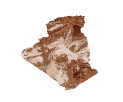 mapa da Argélia em estilo antigo, gráficos marrons em estilo vintage estilo retrô. alta ilustração 3d detalhada png
