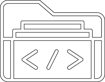 codificación carpeta vector icono