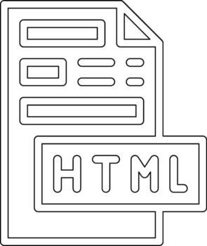 HTML File Vector Icon