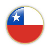 Chile flag with yellow frame free PNG flag image With transparent background - National Flag