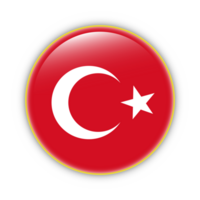 Turkey flag with yellow frame free PNG flag image With transparent background - National Flag