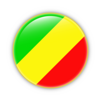 Congo vlag met geel kader vrij PNG vlag beeld met transparant achtergrond - nationaal vlag