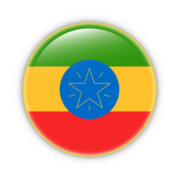 Ethiopian flag with yellow frame free PNG flag image With transparent background - National Flag