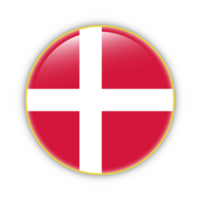 Denmark flag with yellow frame free PNG flag image With transparent background - National Flag