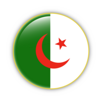Algeria flag with yellow frame free PNG flag image With transparent background - National Flag