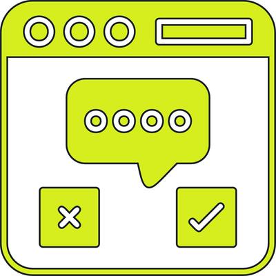 Browser Chat Vector Icon