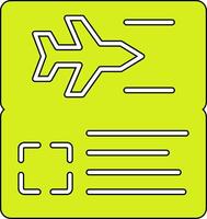 Plane Ticket Vector Icon