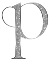 zilver schitteren alfabet kleine letters png