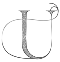 Silber funkeln Alphabet Großbuchstaben png