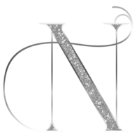 Silber funkeln Alphabet Großbuchstaben png