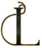 foncé pente or briller alphabet majuscule png