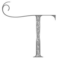 Silber funkeln Alphabet Großbuchstaben png