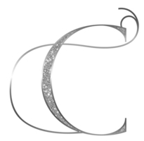 argento luccichio alfabeto maiuscolo png