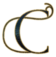 foncé pente or briller alphabet majuscule png