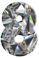 holografische diamant getallen png