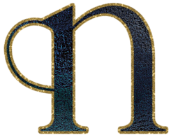 foncé pente or briller alphabet minuscule png