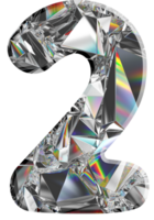 holographique diamant Nombres png