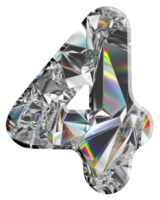 holographique diamant Nombres png