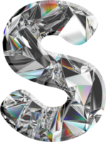 holographisch Diamant Alphabet png