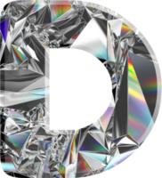 Holographic diamond alphabet png