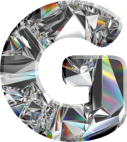 olografico diamante alfabeto png