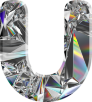 holographisch Diamant Alphabet png