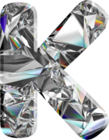 olografico diamante alfabeto png