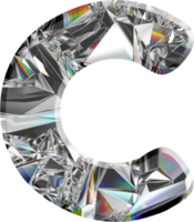 holographique diamant alphabet png