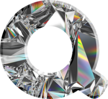 holographique diamant alphabet png