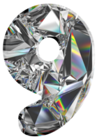 holographisch Diamant Zahlen png