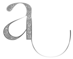 Silver glitter alphabet lowercase png