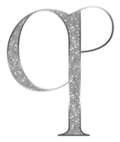 Silver glitter alphabet lowercase png