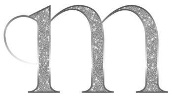 Silver glitter alphabet lowercase png