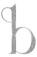 Silver glitter alphabet lowercase png