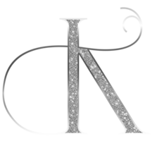 Silber funkeln Alphabet Großbuchstaben png