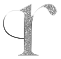 argent briller alphabet minuscule png