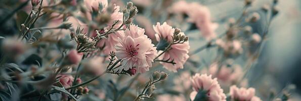 ai generado un ramo de flores de rosado y verde flores es visto desde varios anglos foto