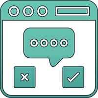 Browser Chat Vector Icon