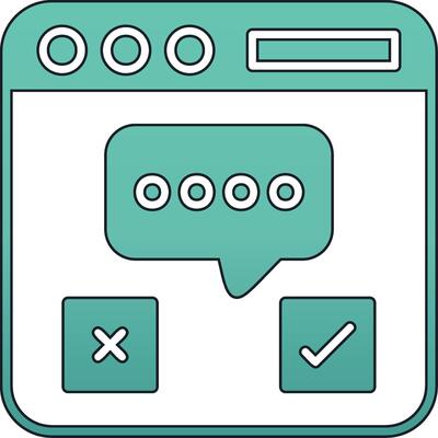 Browser Chat Vector Icon