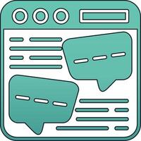 Browser Chat Vector Icon